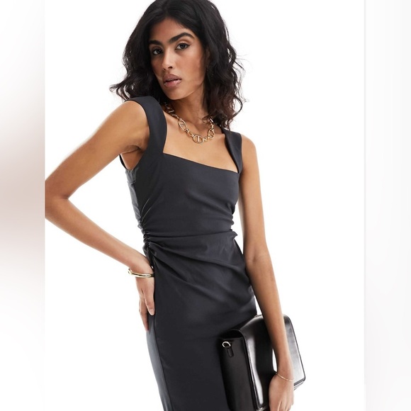 Midi dress in charcoal - Picture 2 of 6